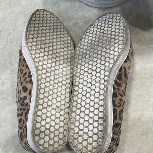 Caslon cheetah leopard slip on platform sneakers Sz 9-1/2 - Picture 9 of 11